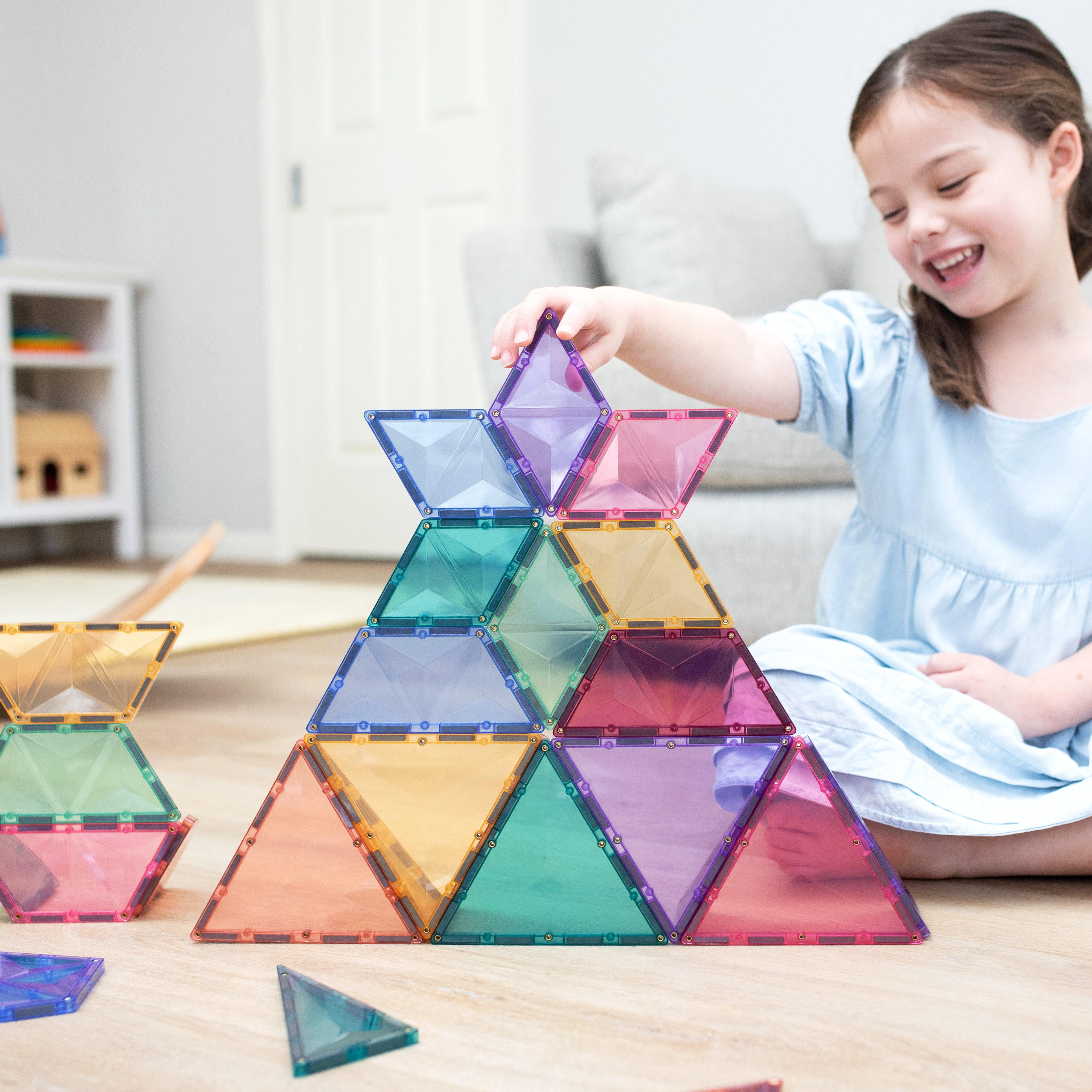 Connetix - Pastel Shape Expansion Pack - 48 Piece Magnetic Tiles - Connetix - littleyoyo.ca