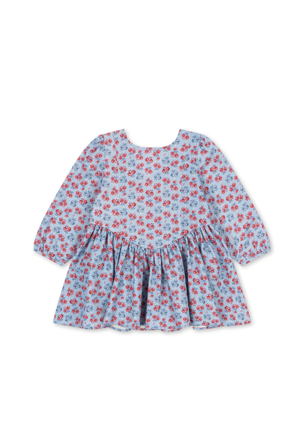 Konges Slojd Avi LS Bow Dress GOTS - Lumina Blu