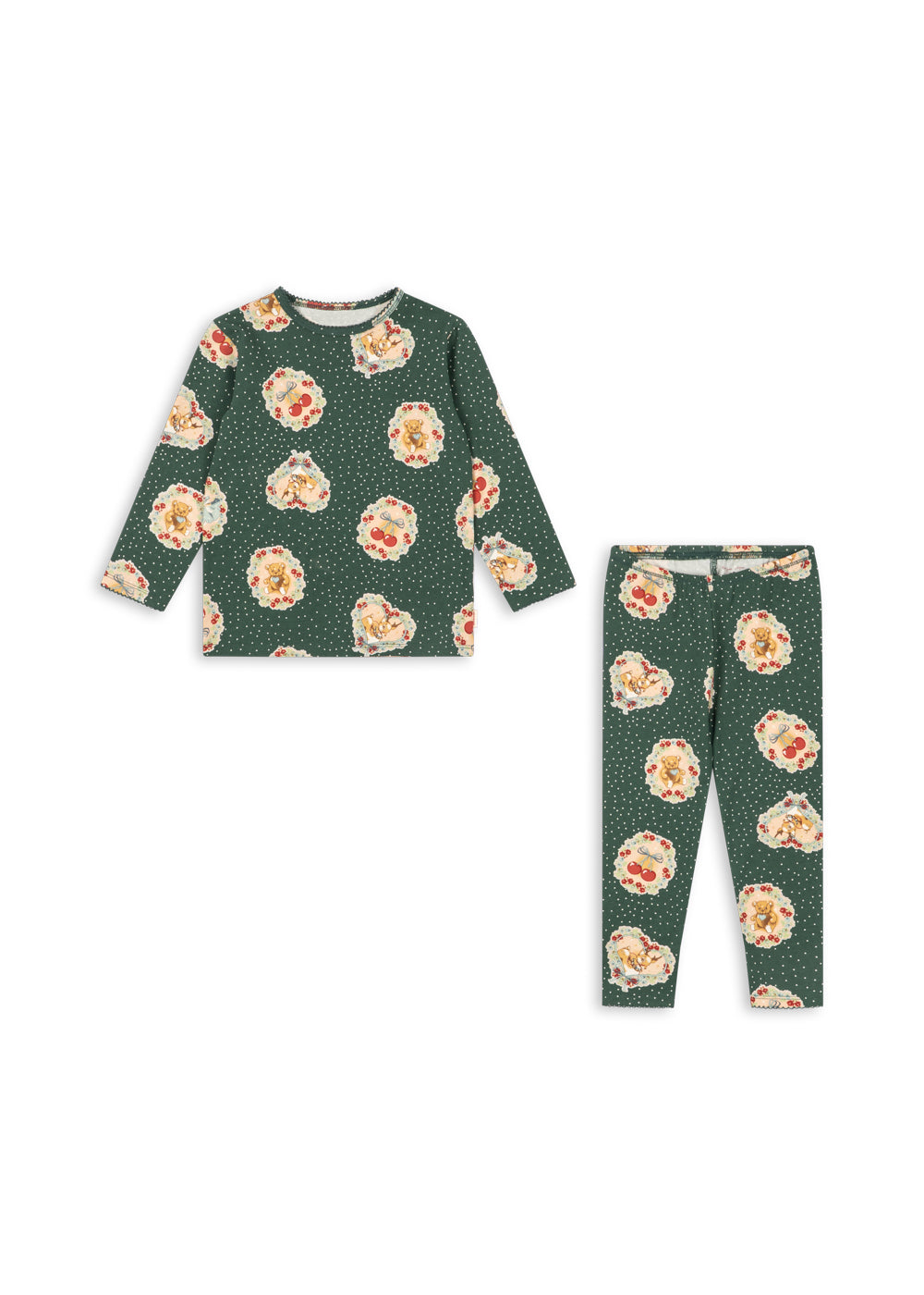 Konges Slojd Basic Blouse/Pants Set GOTS - Deer Diary Green