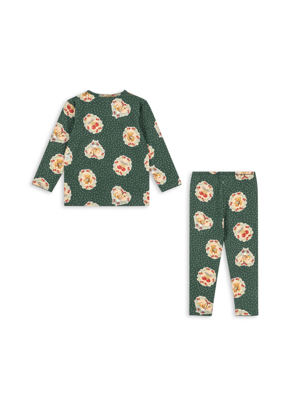 Konges Slojd Basic Blouse/Pants Set GOTS - Deer Diary Green
