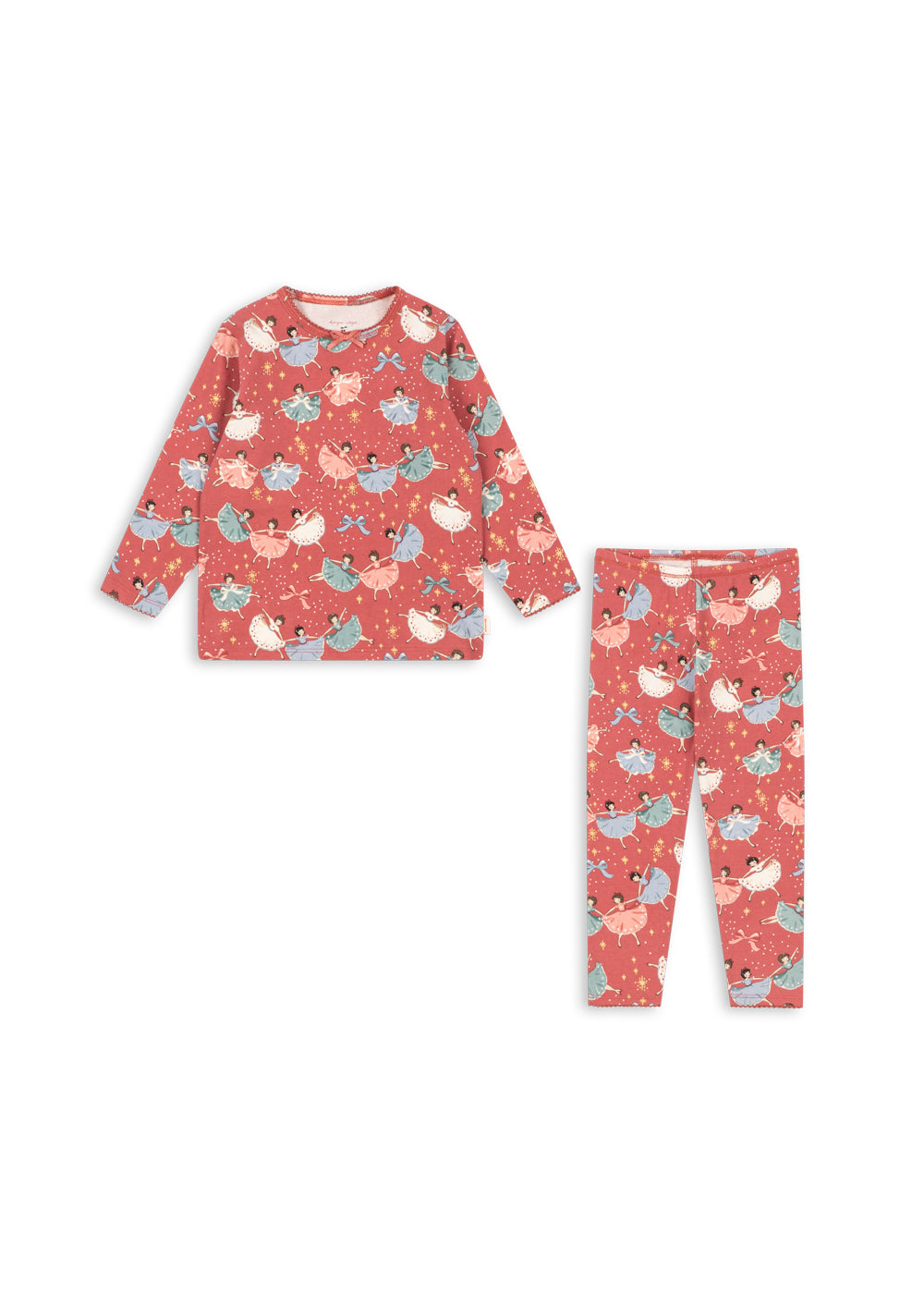 Konges Slojd Basic Blouse/Pants Set GOTS - Bow Ballerina Blush