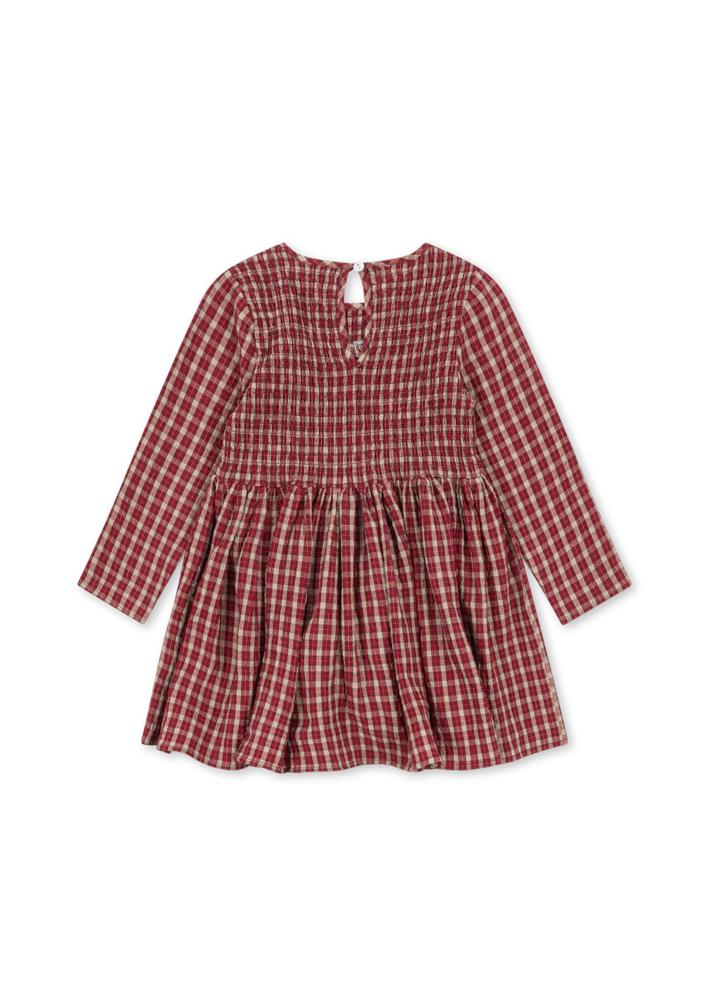 Konges Slojd Elin Smock Dress GOTS - Brick Check