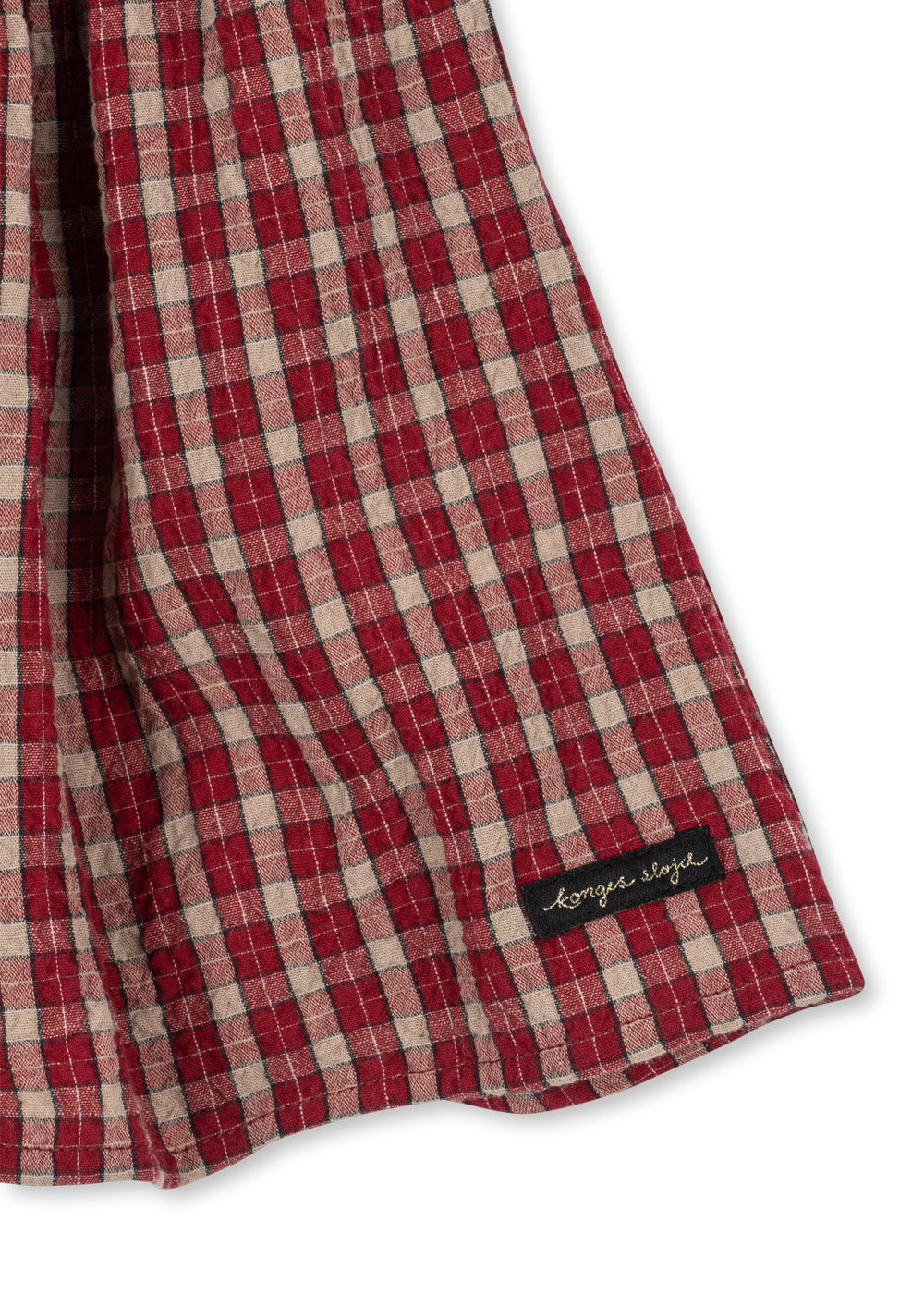 Konges Slojd Elin Smock Dress GOTS - Brick Check