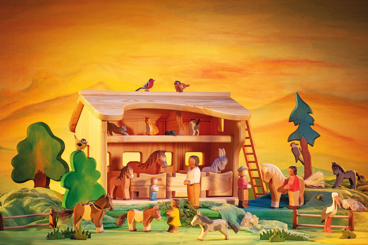 Ostheimer Cat Jumping in a farm scene