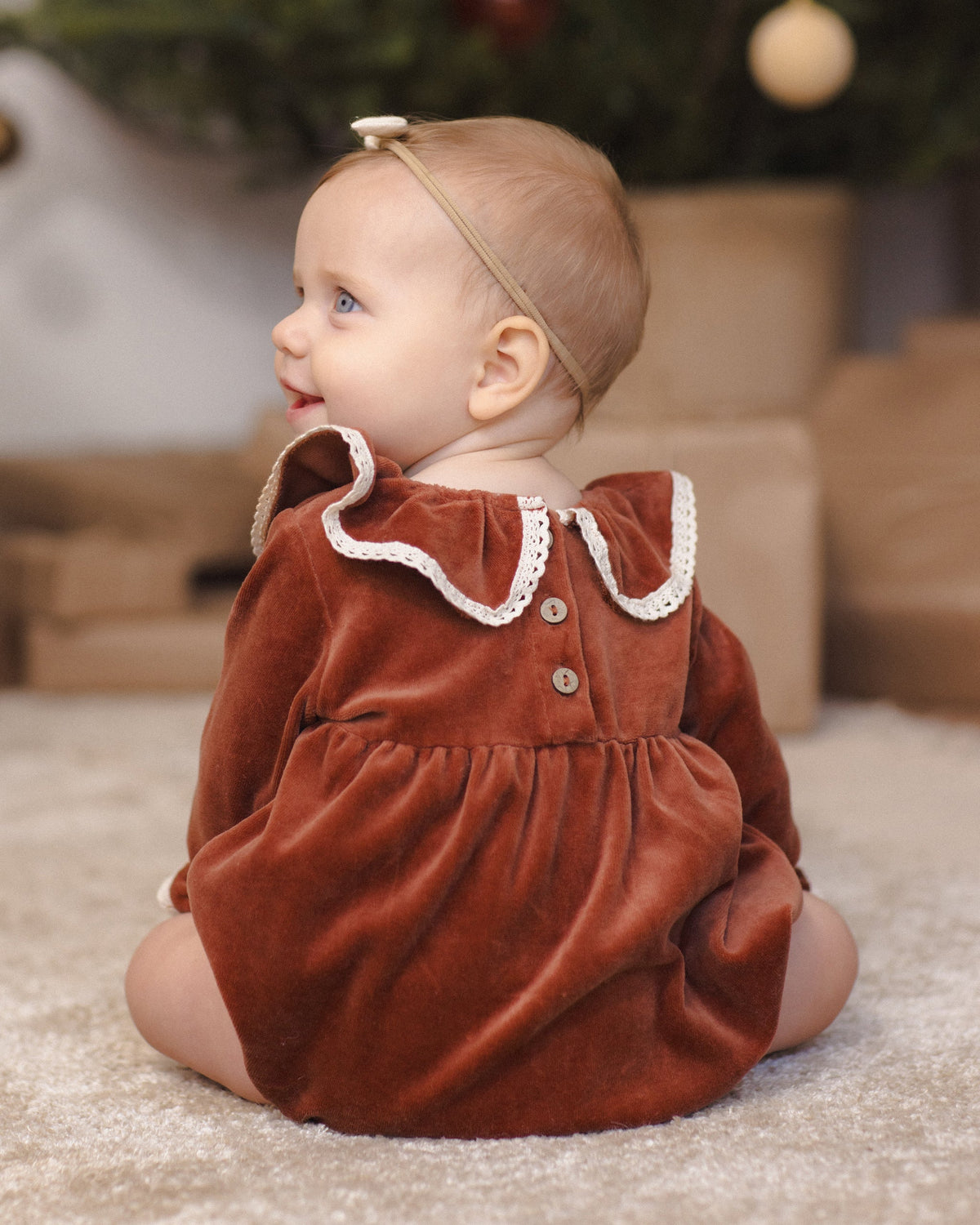 Quincy Mae Wendy Romper Redwood