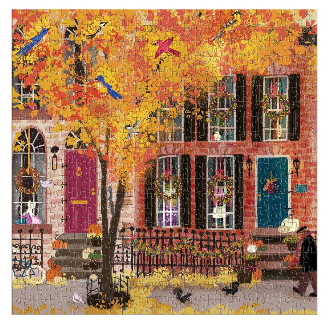 Good Puzzle Co. Fall in the Neighborhood - 500pc Jigsaw Puzzle - Galison - littleyoyo.ca
