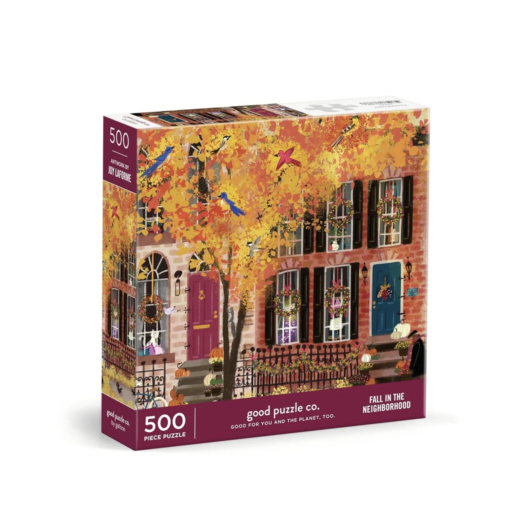 Good Puzzle Co. Fall in the Neighborhood - 500pc Jigsaw Puzzle - Galison - littleyoyo.ca