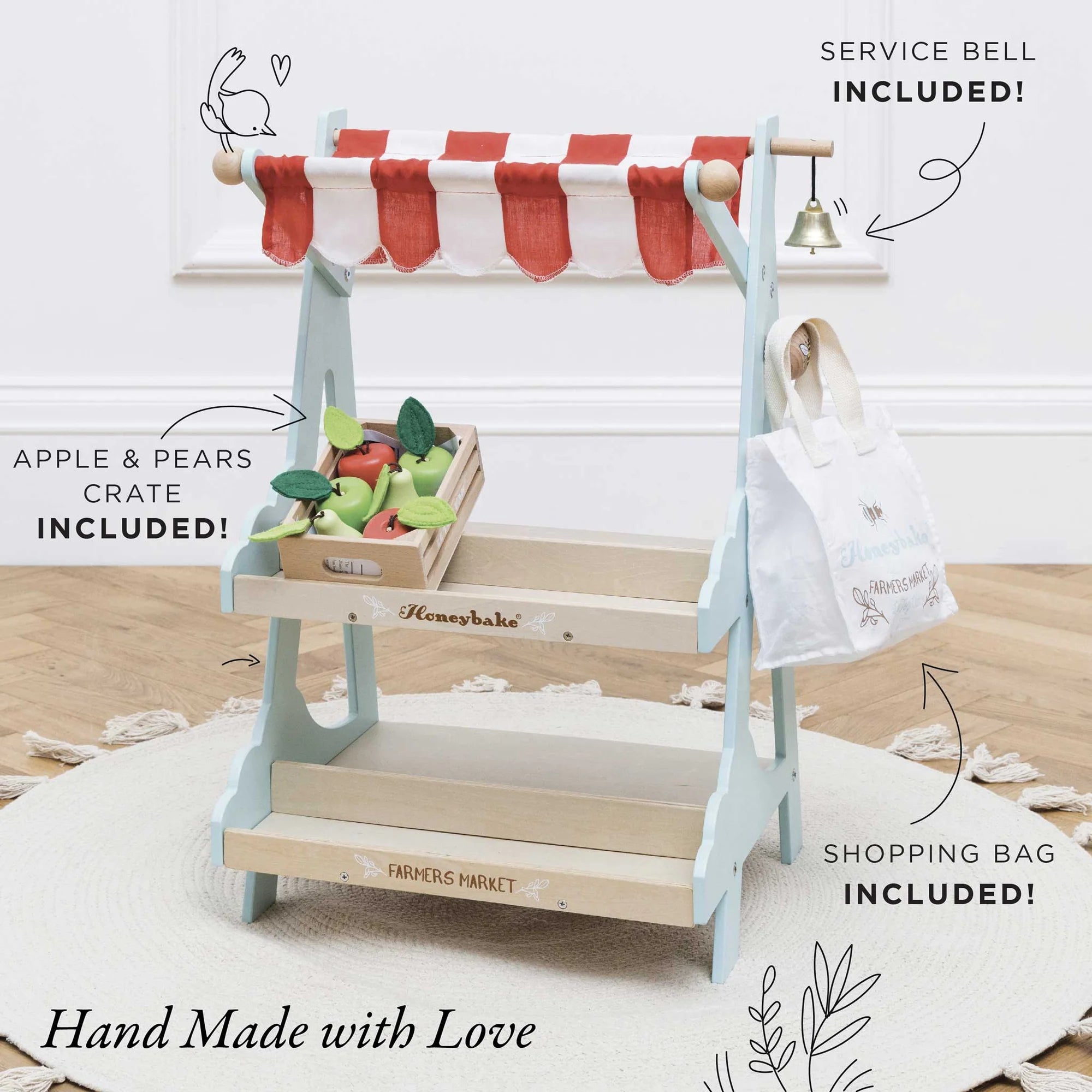 Le Toy Van - Wooden Market Stall & Fruit Play Food Crate - Le Toy Van - littleyoyo.ca