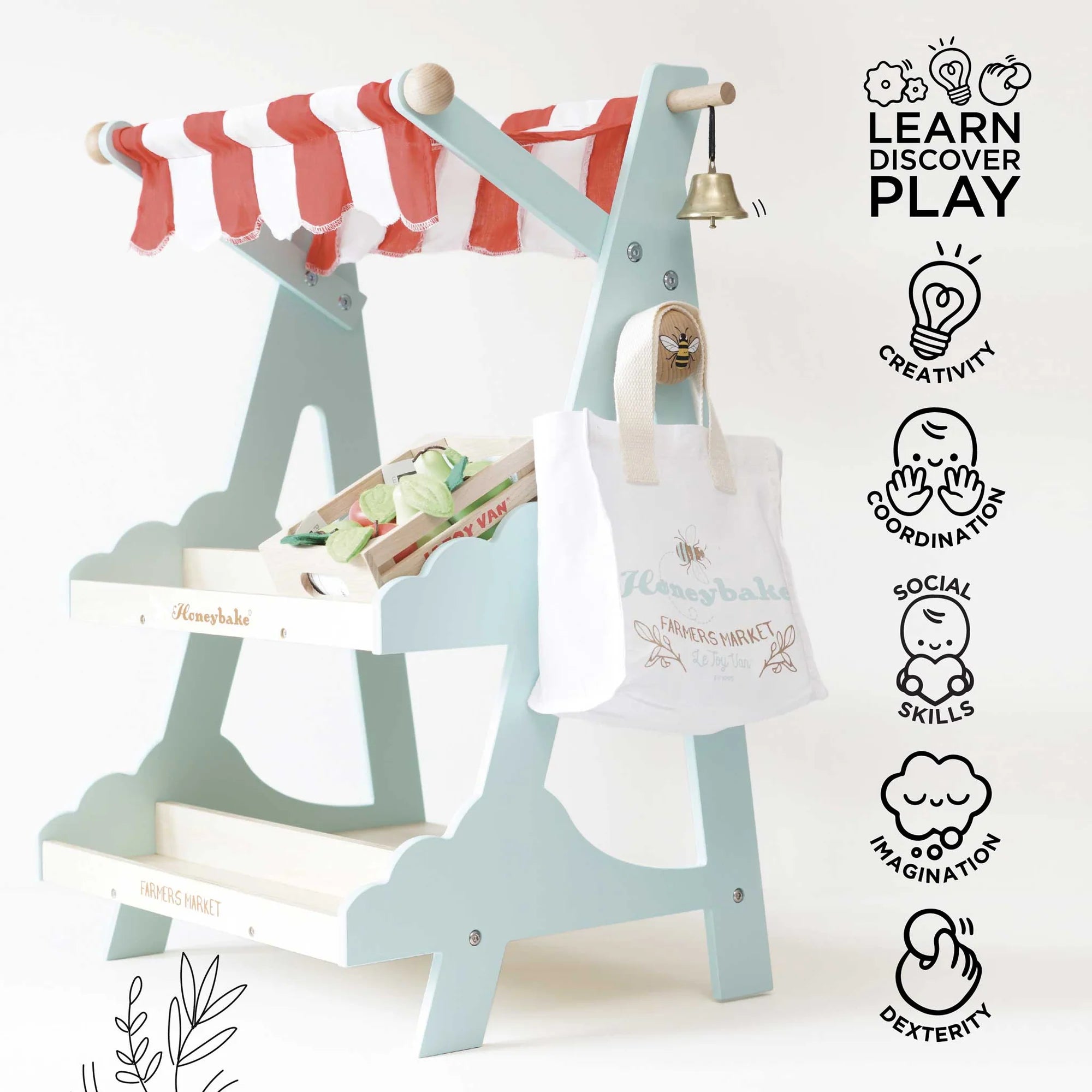 Le Toy Van - Wooden Market Stall & Fruit Play Food Crate - Le Toy Van - littleyoyo.ca