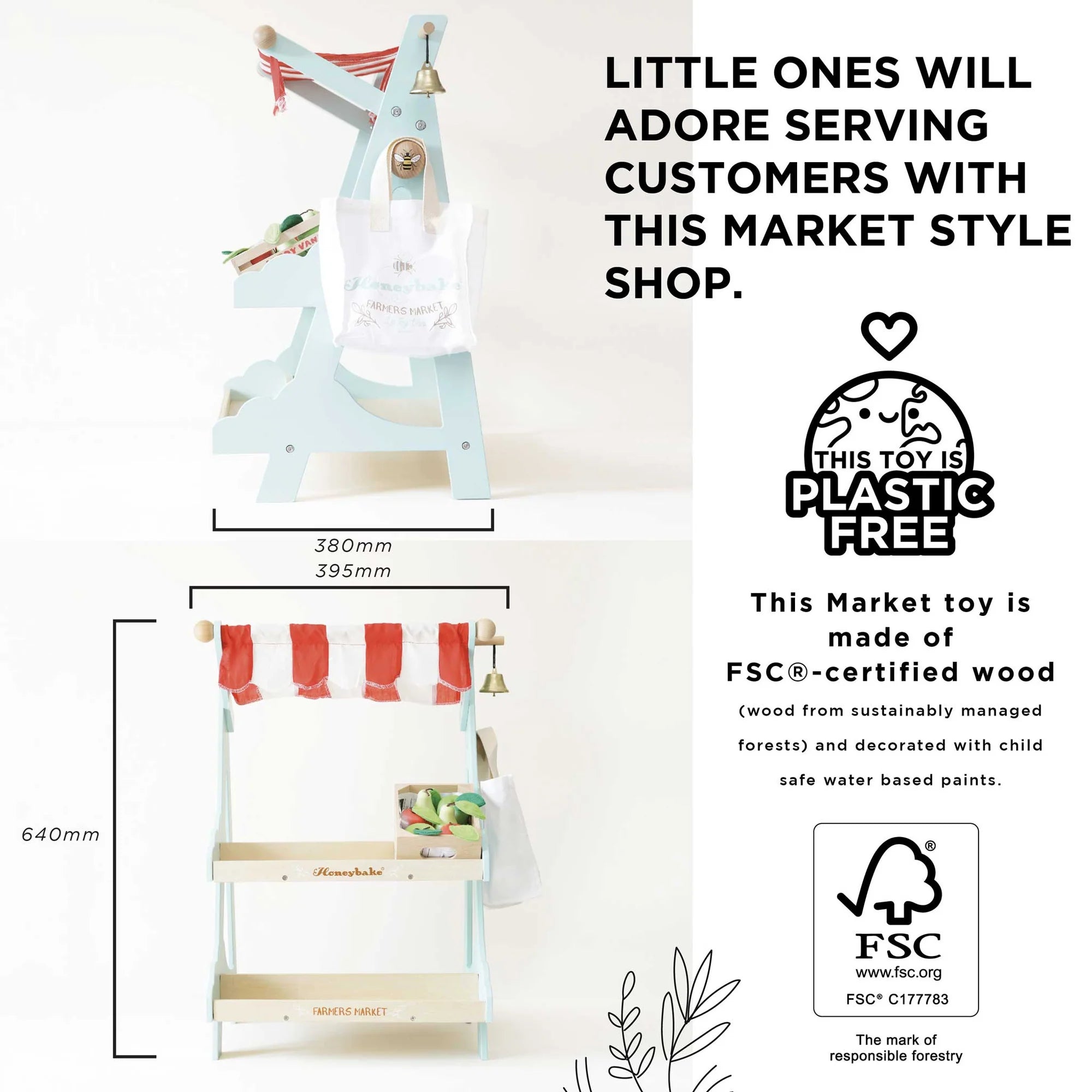 Le Toy Van - Wooden Market Stall & Fruit Play Food Crate - Le Toy Van - littleyoyo.ca