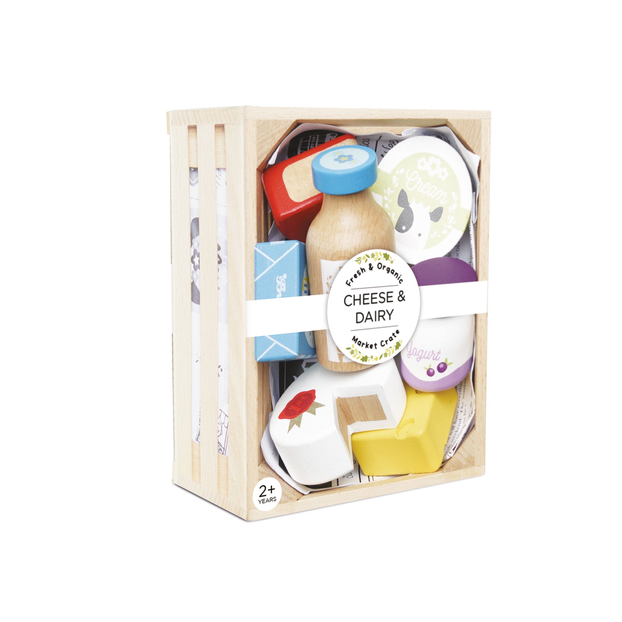 Le Toy Van - Cheese & Dairy Wooden Market Crate - Le Toy Van - littleyoyo.ca