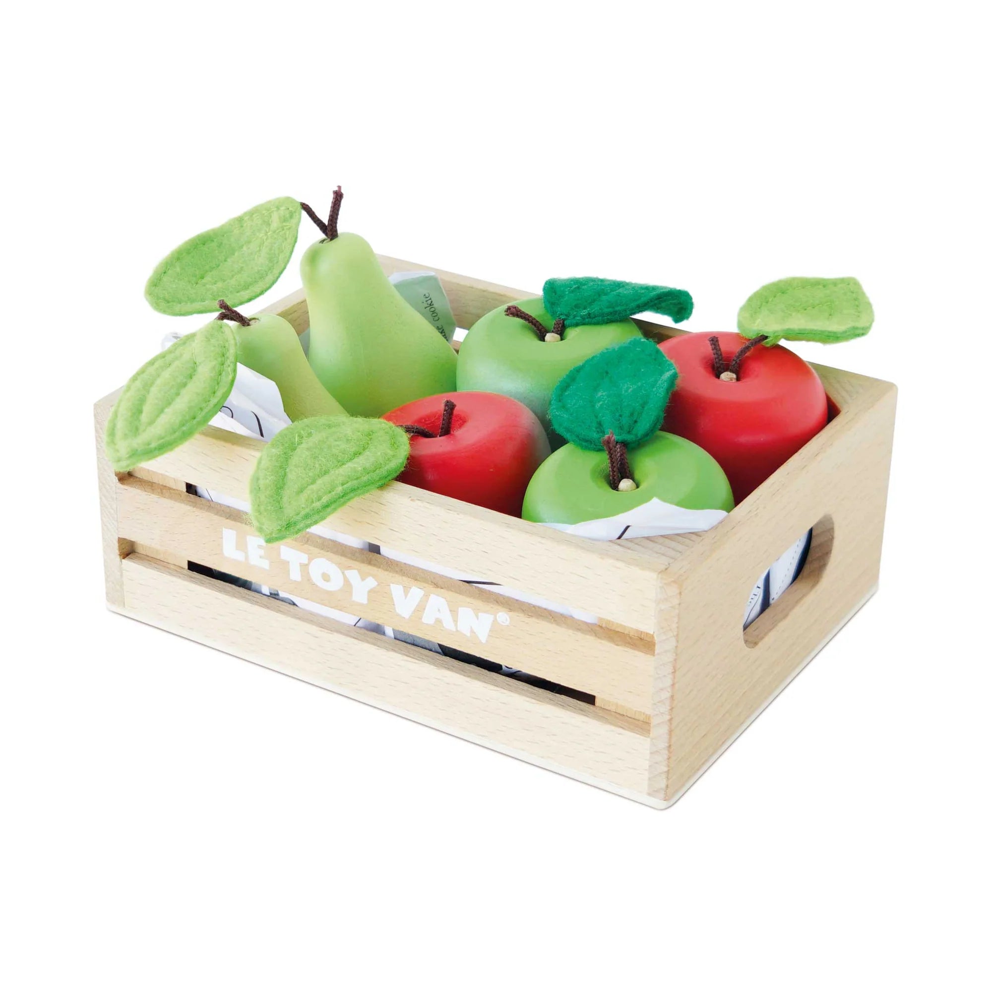 Le Toy Van - Orchard Fruits Wooden Market Crate - Le Toy Van - littleyoyo.ca