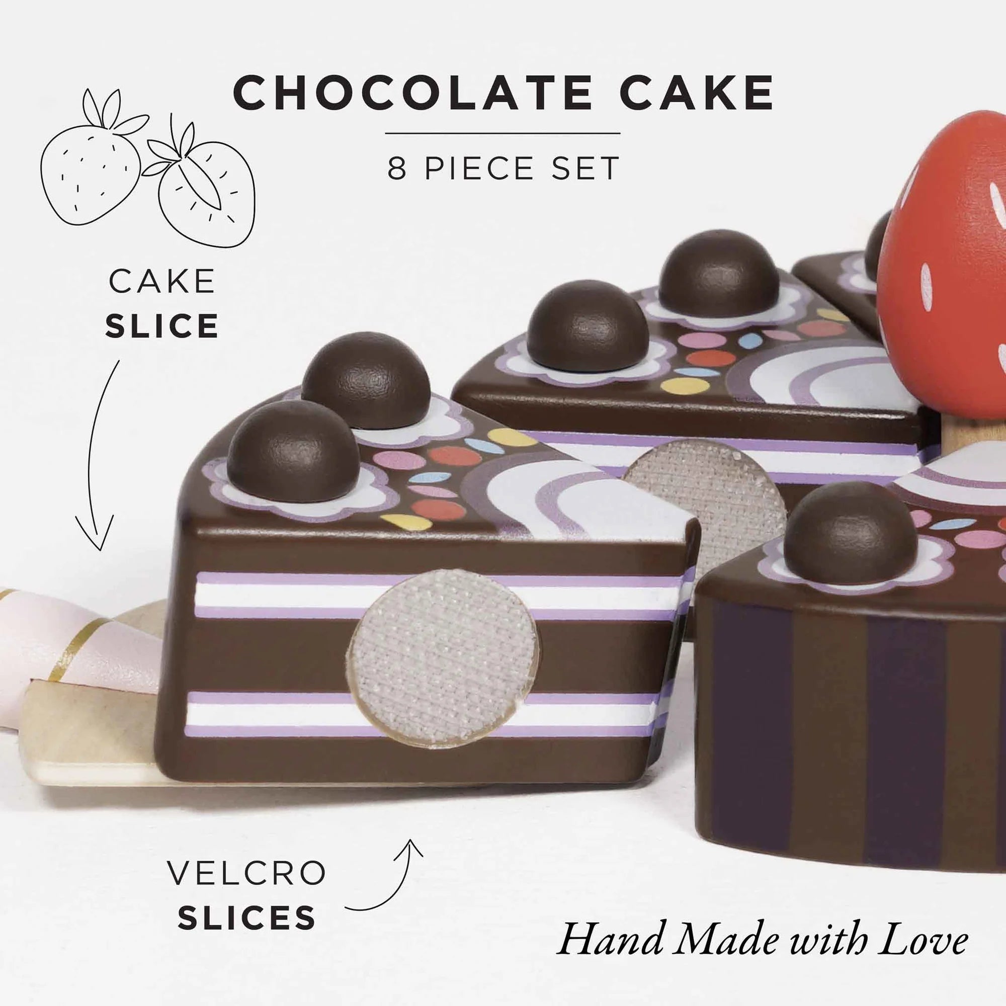 Le Toy Van - Chocolate Gateau Sliceable Cake - Le Toy Van - littleyoyo.ca
