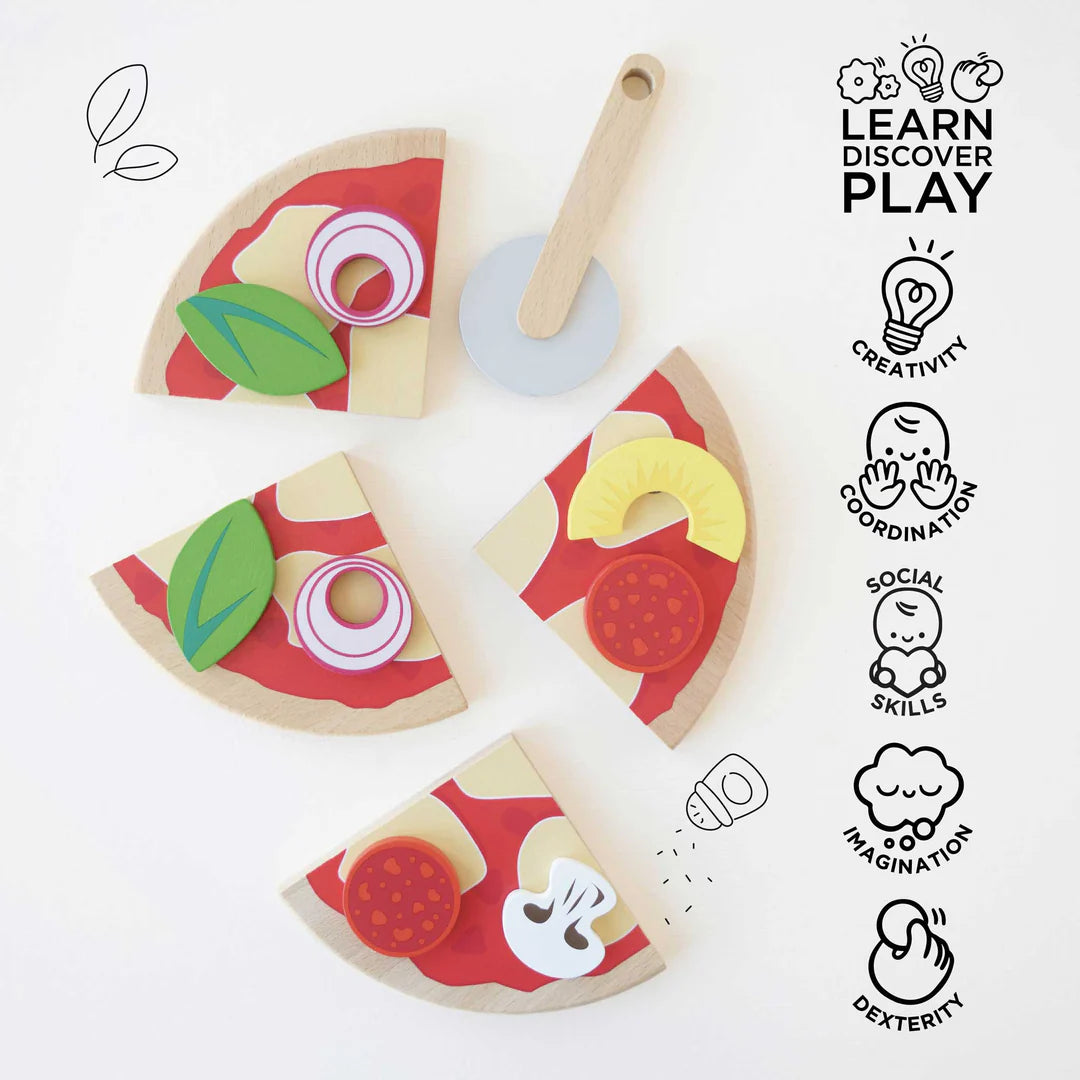 Le Toy Van - Pizza & Toppings with Slice Cutter - Le Toy Van - littleyoyo.ca