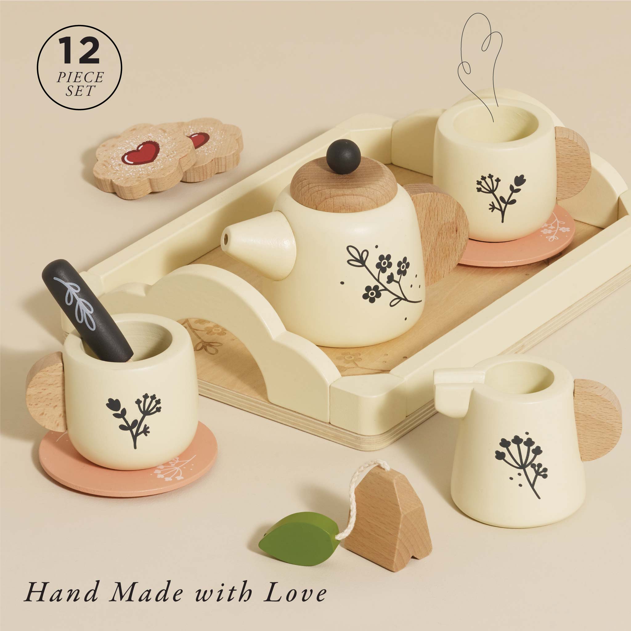Le Toy Van - Wooden Tea Set & Tray - Le Toy Van - littleyoyo.ca