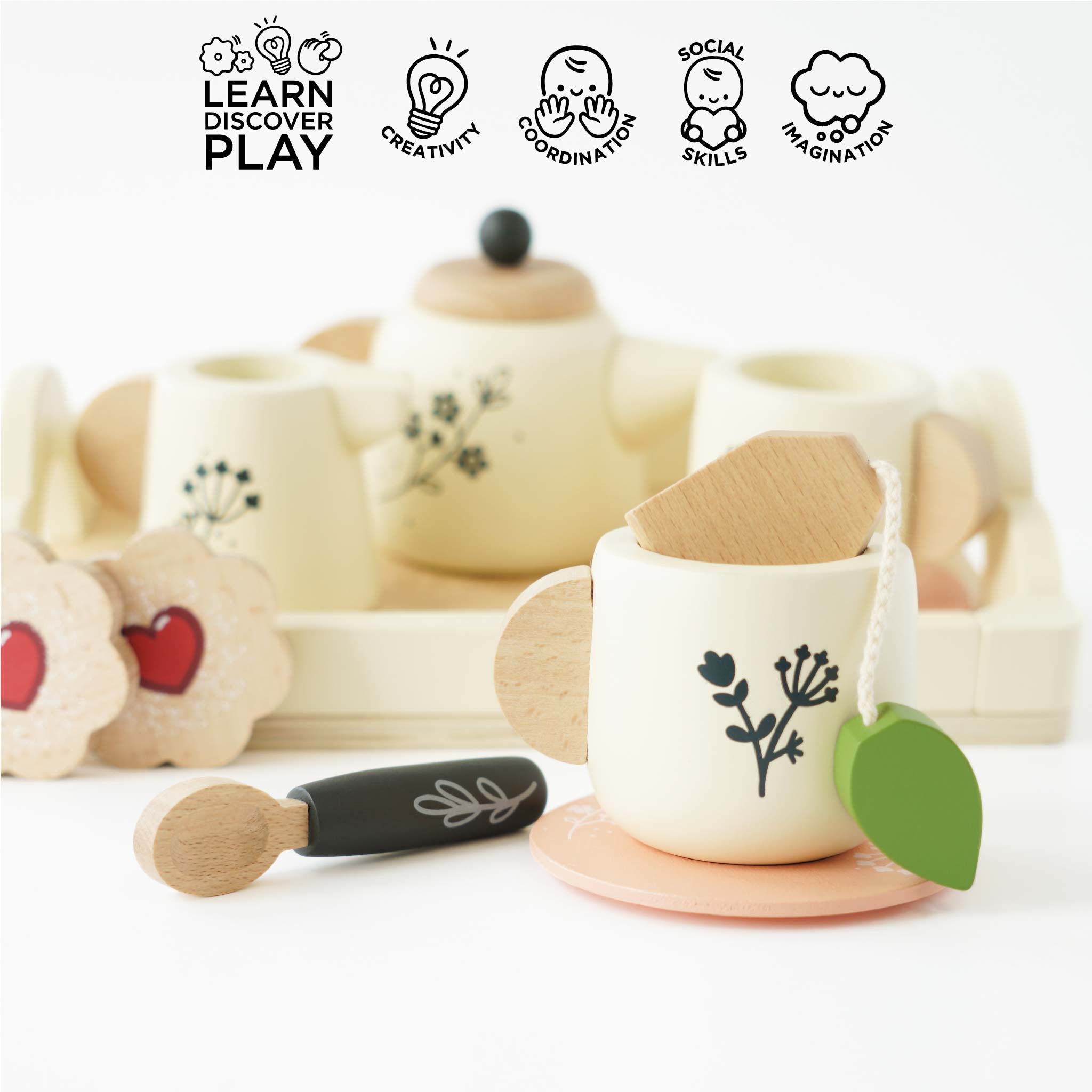Le Toy Van - Wooden Tea Set & Tray - Le Toy Van - littleyoyo.ca