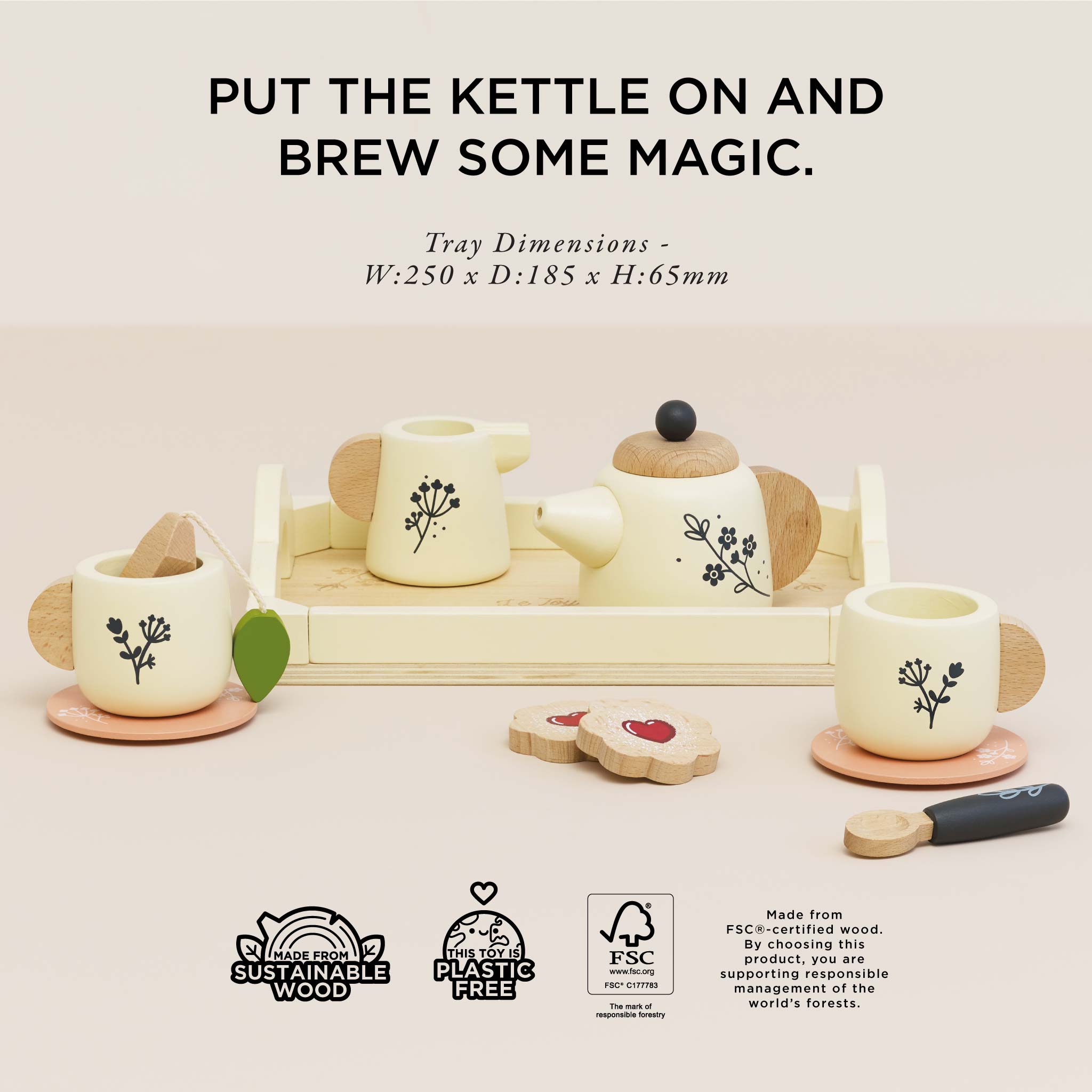 Le Toy Van - Wooden Tea Set & Tray - Le Toy Van - littleyoyo.ca