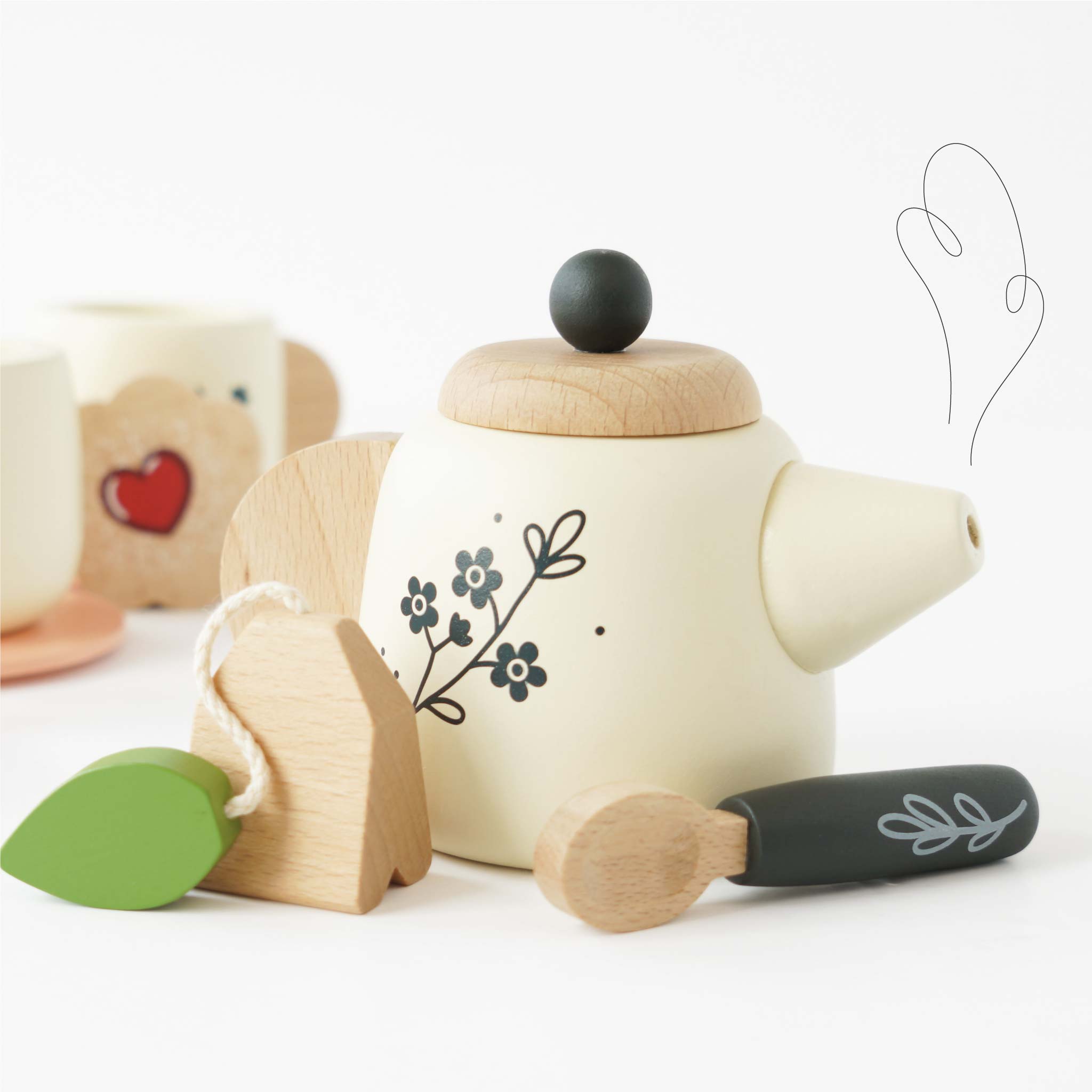 Le Toy Van - Wooden Tea Set & Tray - Le Toy Van - littleyoyo.ca