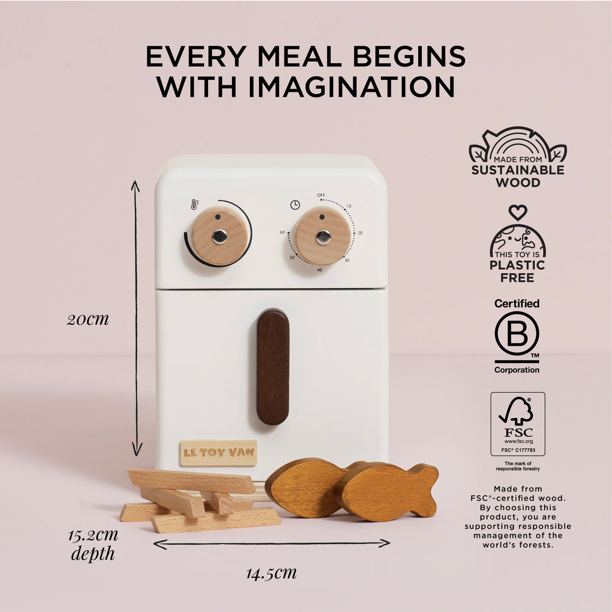 Le Toy Van - Wooden Air Fryer & Playfood - Le Toy Van - littleyoyo.ca