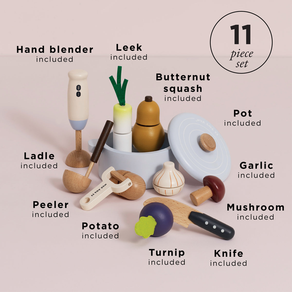 Le Toy Van - Soup & Utensil Wooden Toy Set - Le Toy Van - littleyoyo.ca