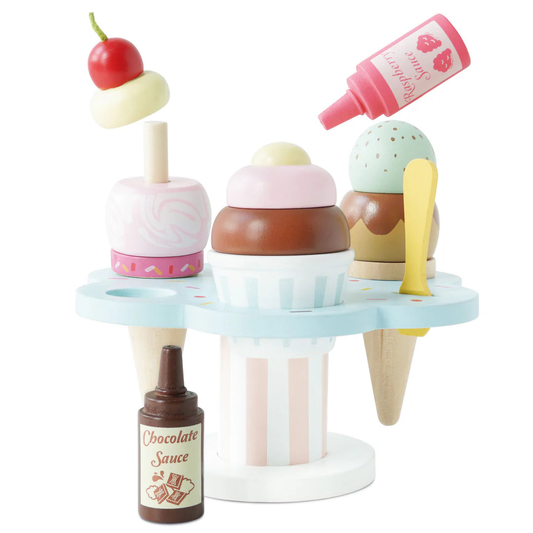 Le Toy Van - Wooden Ice Cream Stand & Toppings - Le Toy Van - littleyoyo.ca