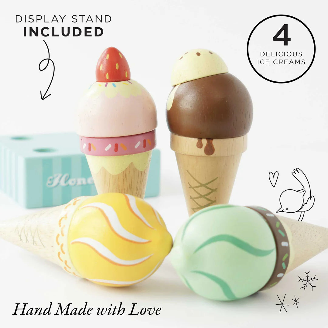 Le Toy Van - Wooden Ice Cream Cones Set - Le Toy Van - littleyoyo.ca