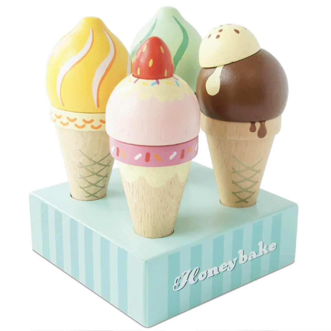 Le Toy Van - Wooden Ice Cream Cones Set - Le Toy Van - littleyoyo.ca