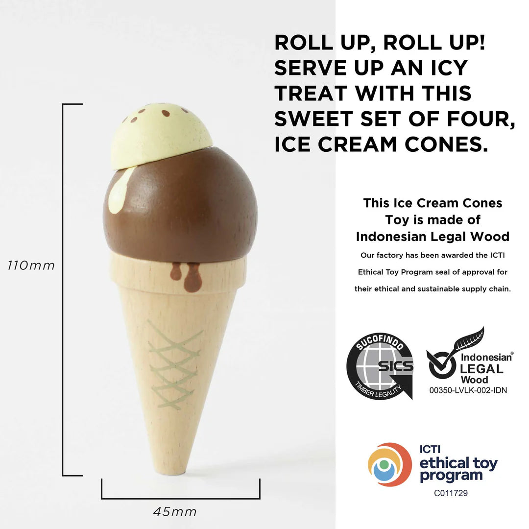 Le Toy Van - Wooden Ice Cream Cones Set