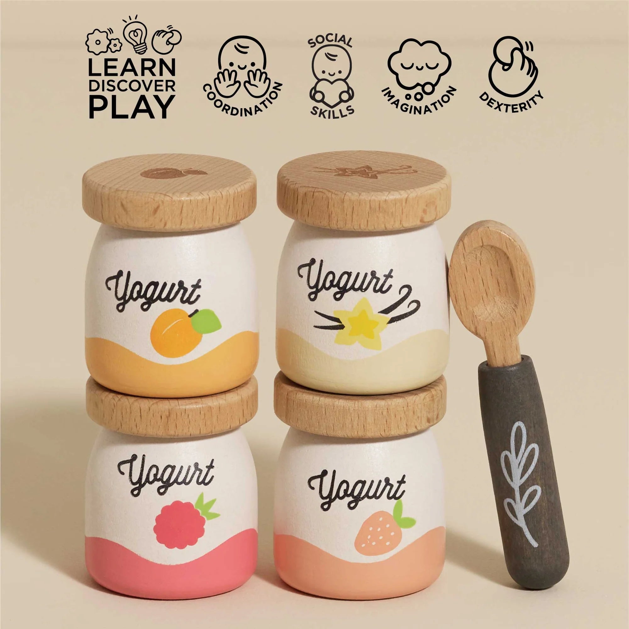 Le Toy Van - Yogurt Play Food Pack - Le Toy Van - littleyoyo.ca
