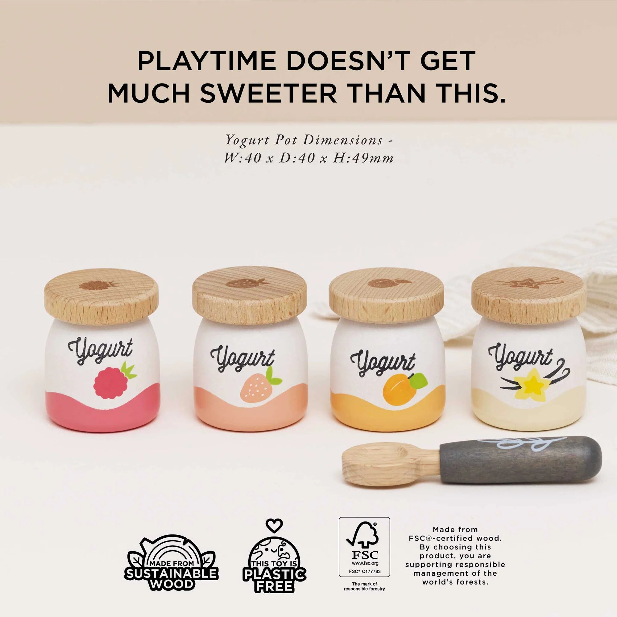 Le Toy Van - Yogurt Play Food Pack - Le Toy Van - littleyoyo.ca