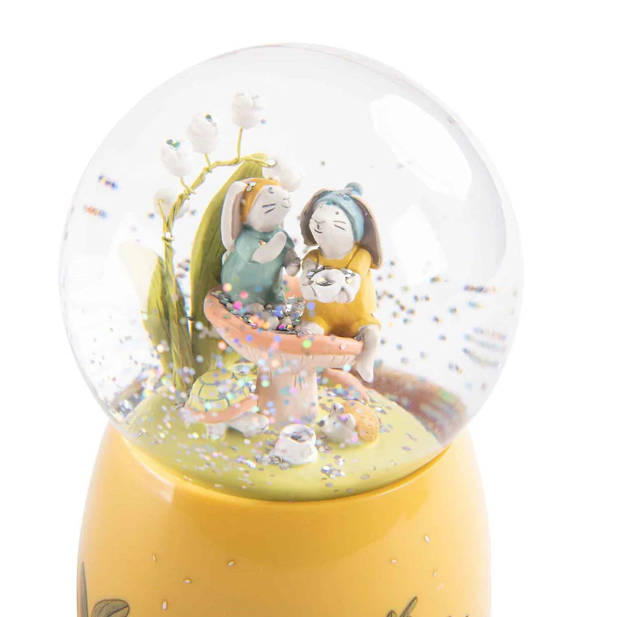Moulin Roty - Trois Petits Lapins - Musical Snow Globe