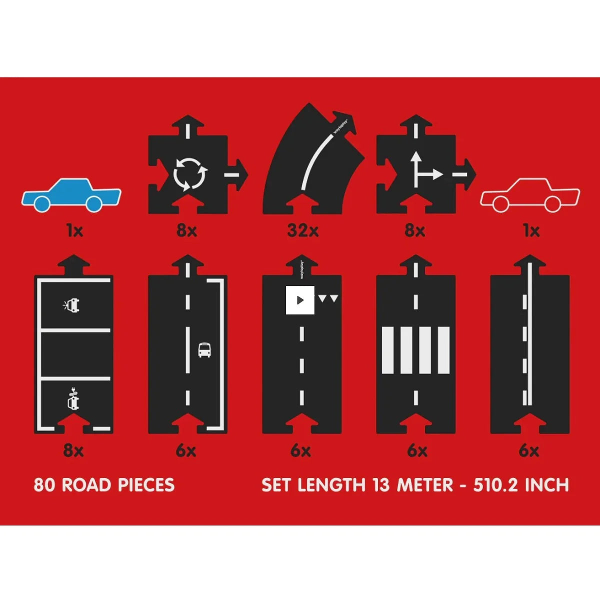 Waytoplay - Silk Road 80 pcs With 2 Cars - Waytoplay - littleyoyo.ca
