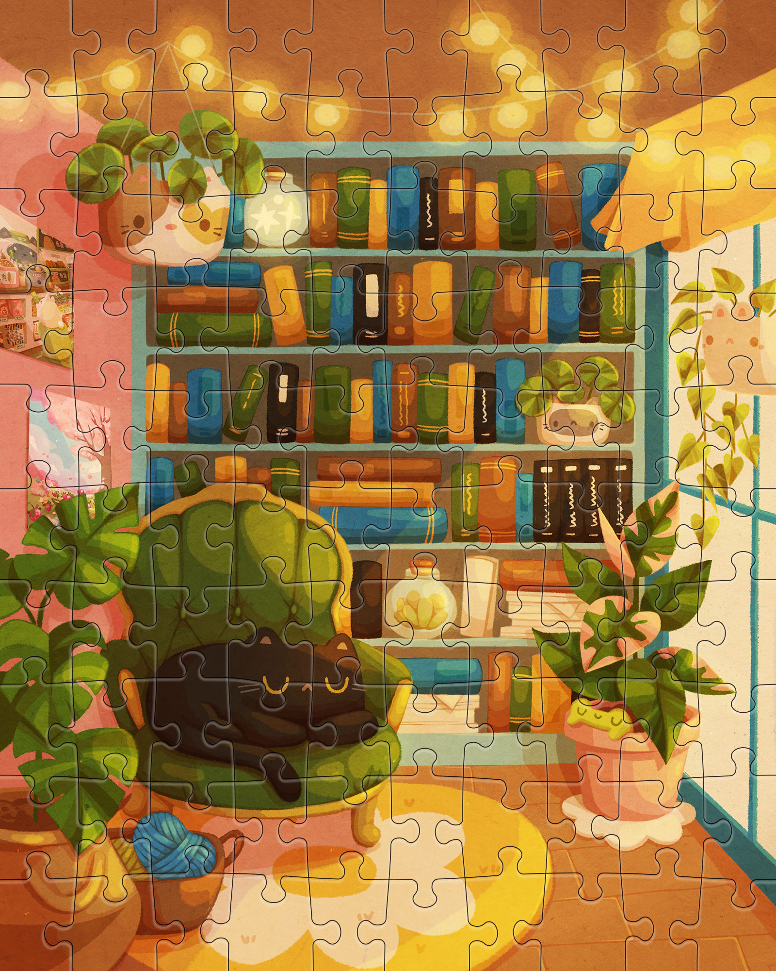 Home Library by Cissy's Art Cafe - JIGGY Junior 100pc - JIGGY Puzzles - littleyoyo.ca
