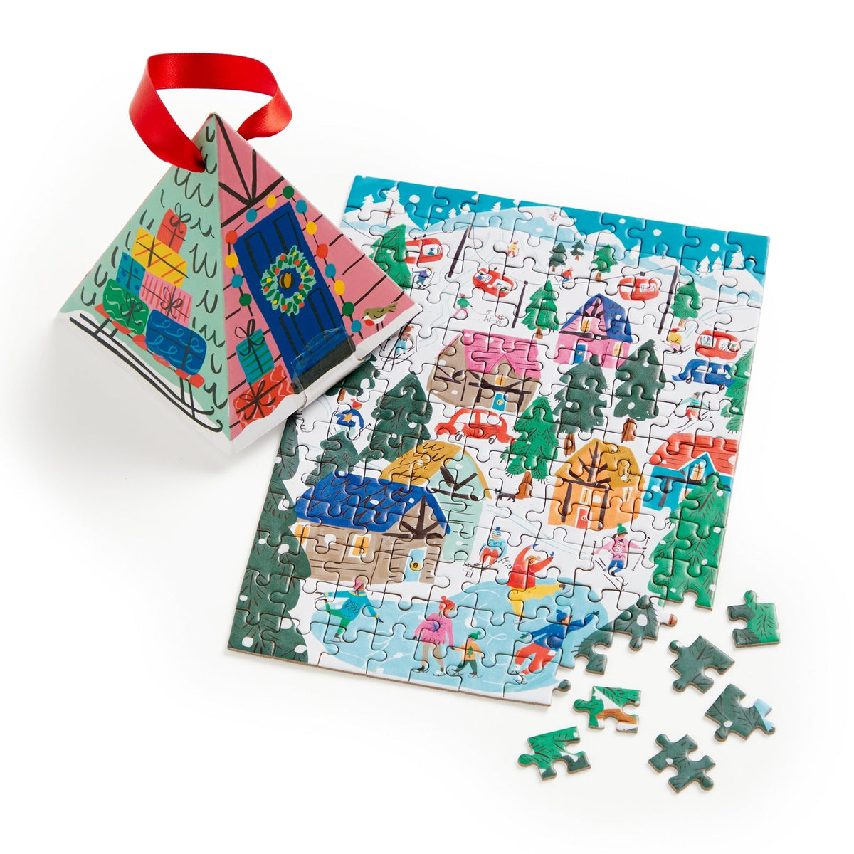 Alpine Cottage - 130 Piece Puzzle Ornament