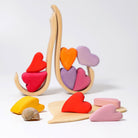 Grimm's - Building Set - Red Hearts - Grimm's - littleyoyo.ca