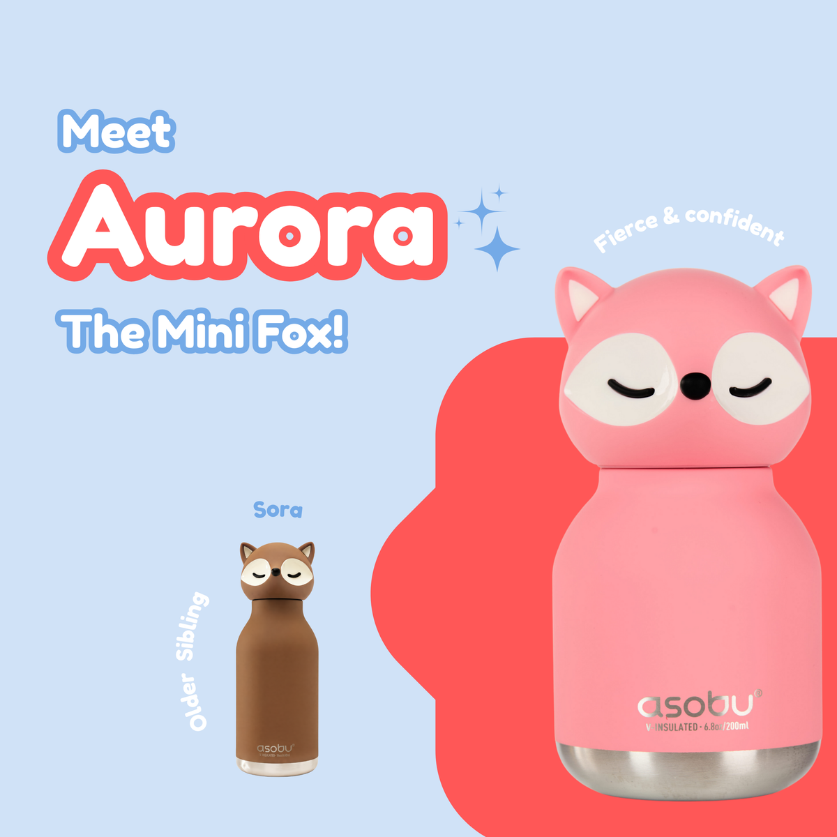 Asobu - Mini Bestie Bottle - Pink Fox - image 3