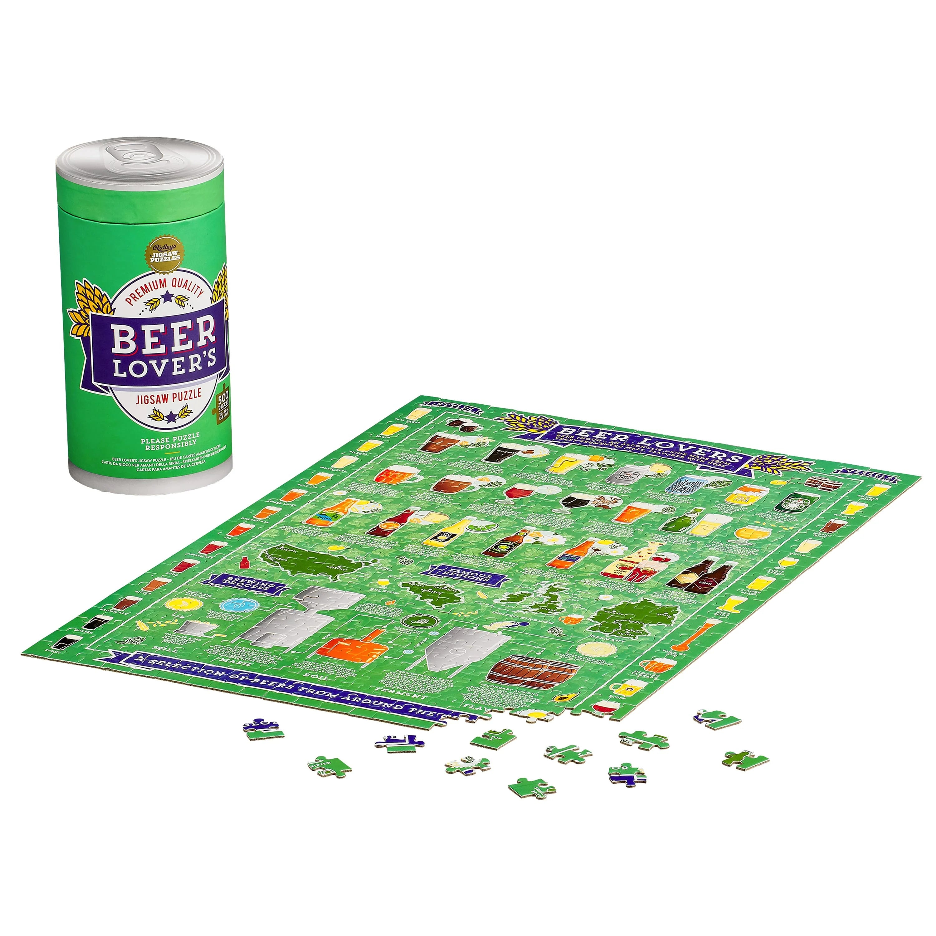 Ridley's Games - Beer Lover's - 500-Piece Jigsaw Puzzle - Ridley's Games - littleyoyo.ca