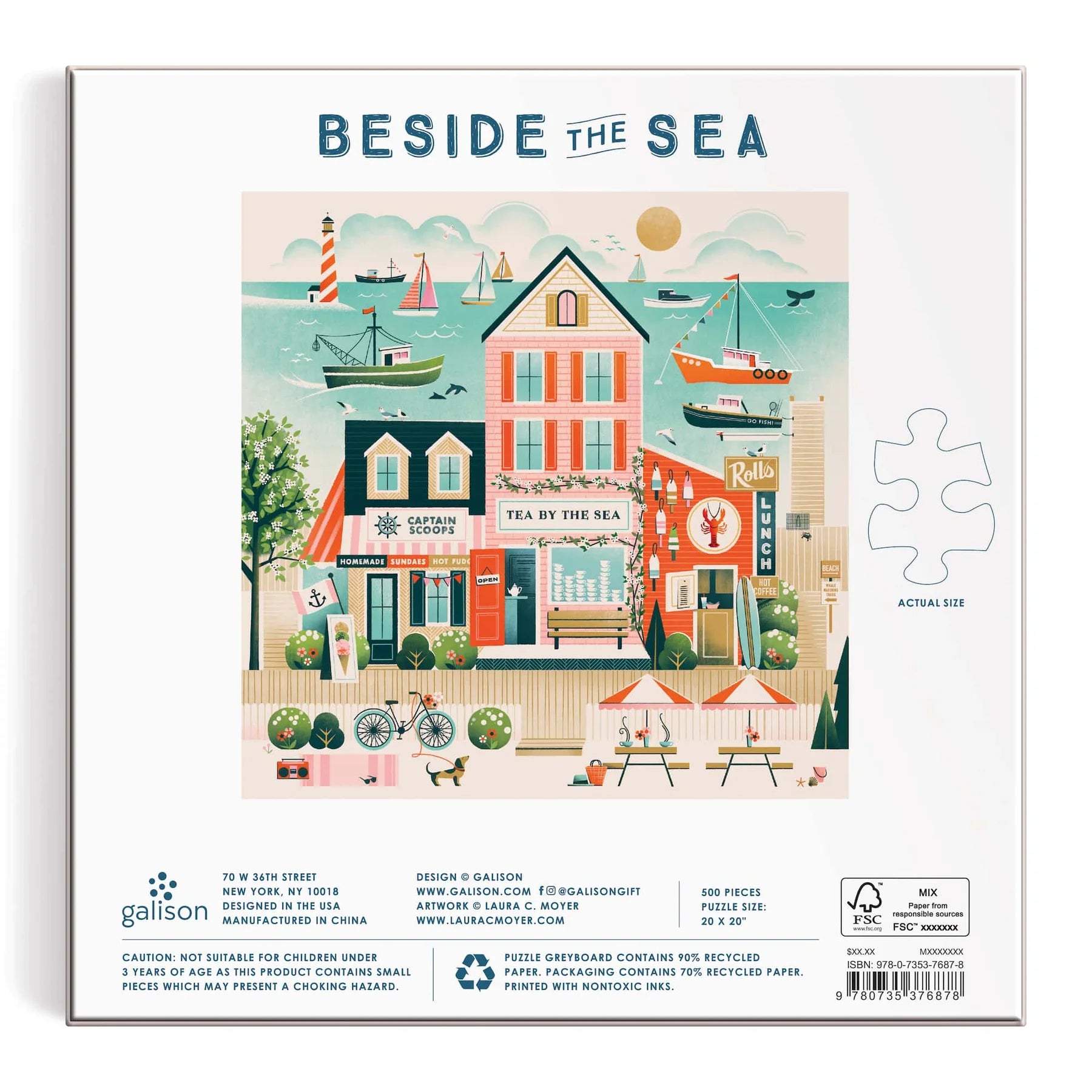 Beside the Sea - 500pc Jigsaw Puzzle - Galison - littleyoyo.ca