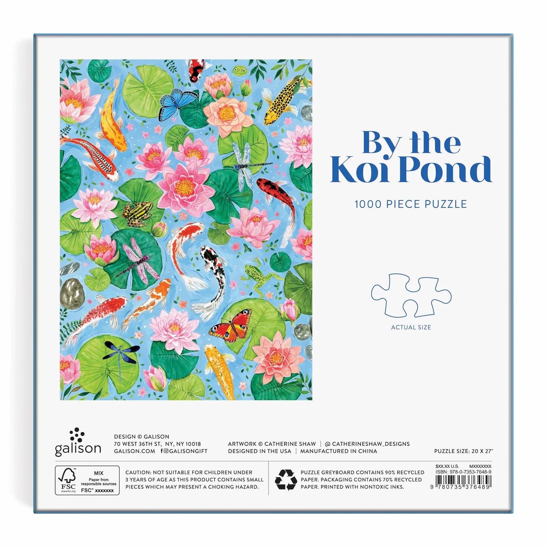 By The Koi Pond- 1000 Piece Jigsaw Puzzle - Galison - littleyoyo.ca