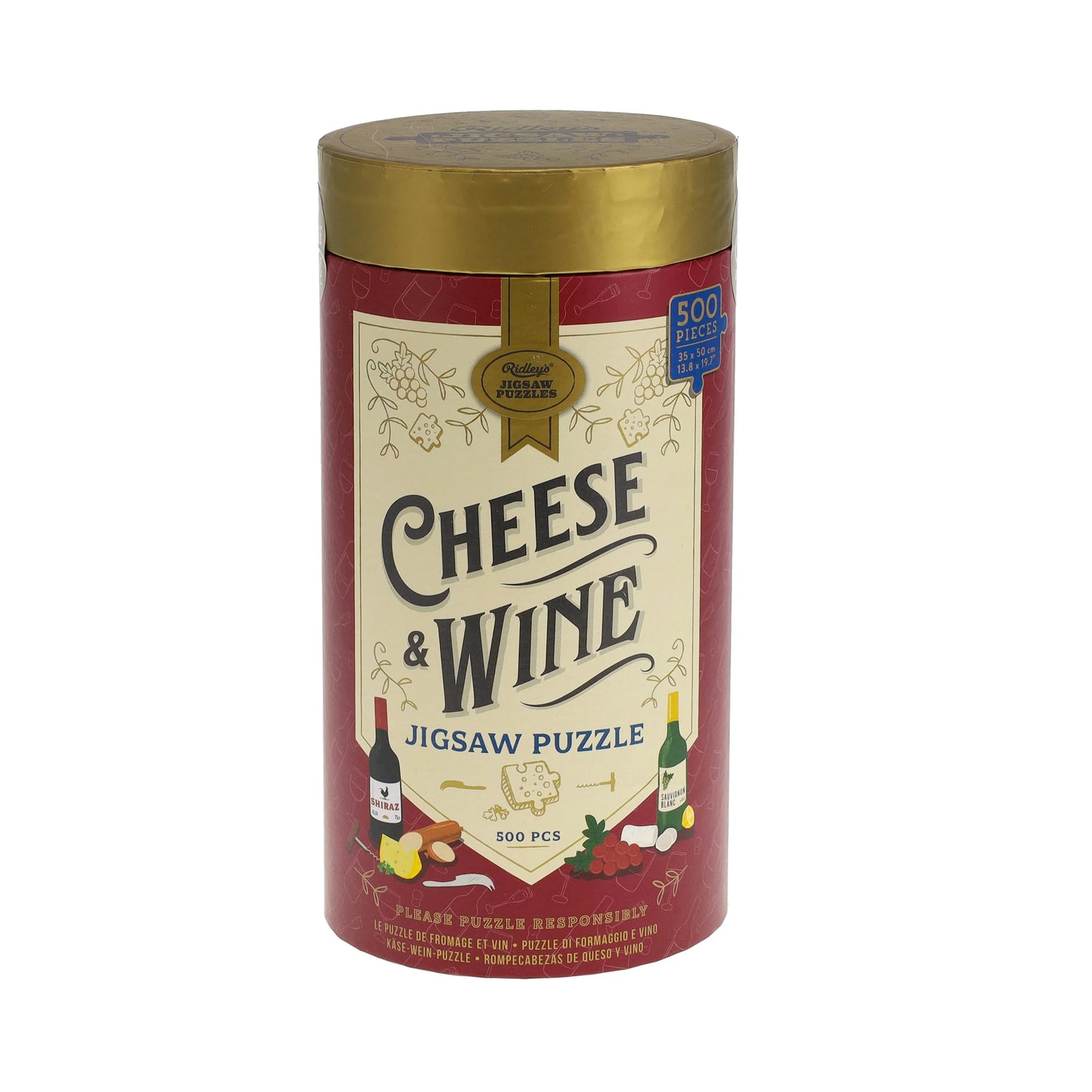 Ridley's Games - Cheese + Wine - 500-Piece Jigsaw Puzzle