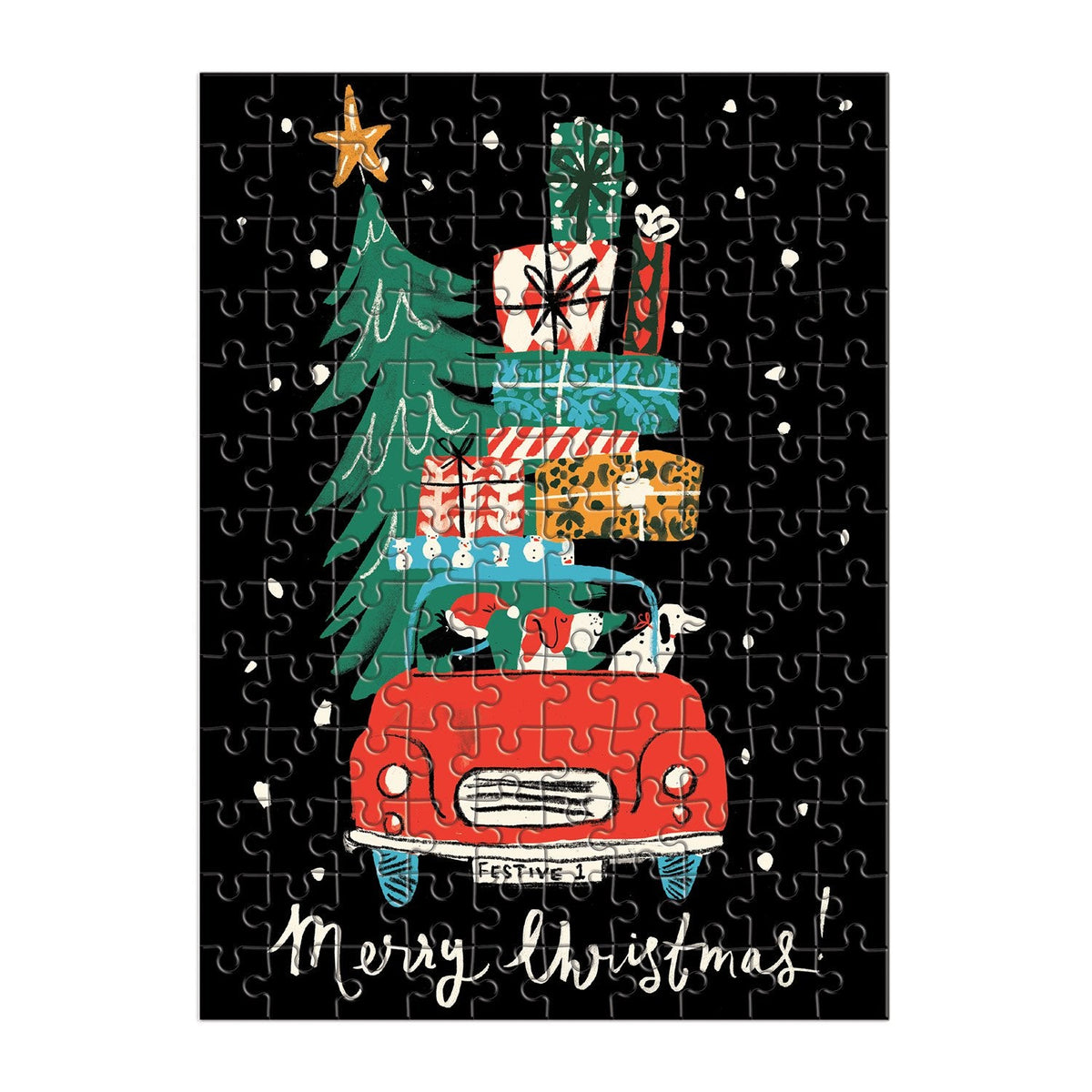 Christmas Car - 130 Piece Puzzle Ornament