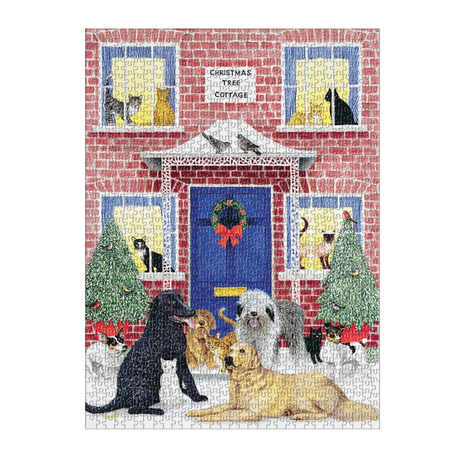 Christmas Cottage - 1000pc Jigsaw Puzzle - Galison - littleyoyo.ca