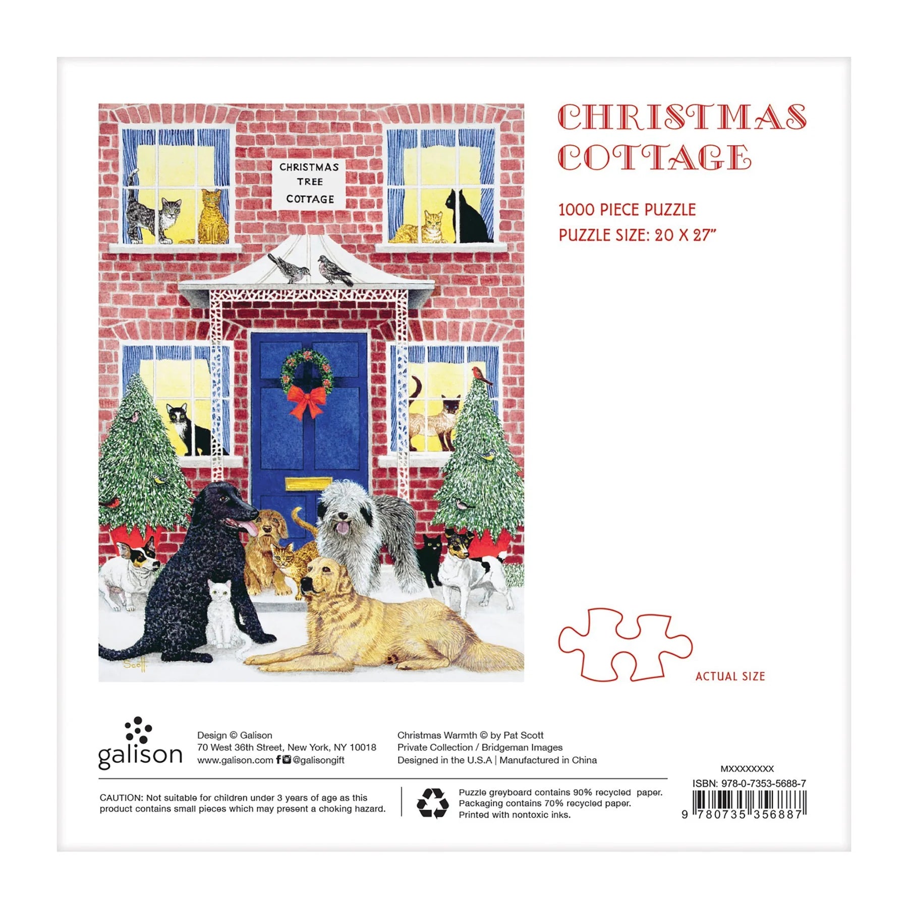 Christmas Cottage - 1000pc Jigsaw Puzzle - Galison - littleyoyo.ca