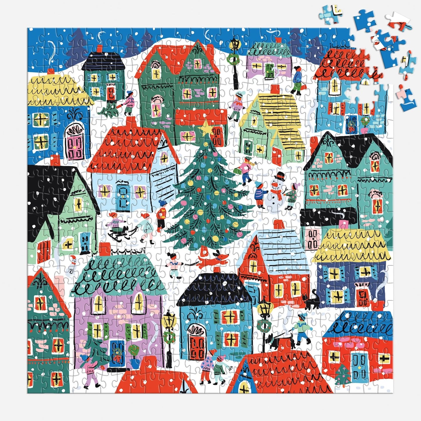 Christmas in the Village - 500 Piece Jigsaw House Puzzle