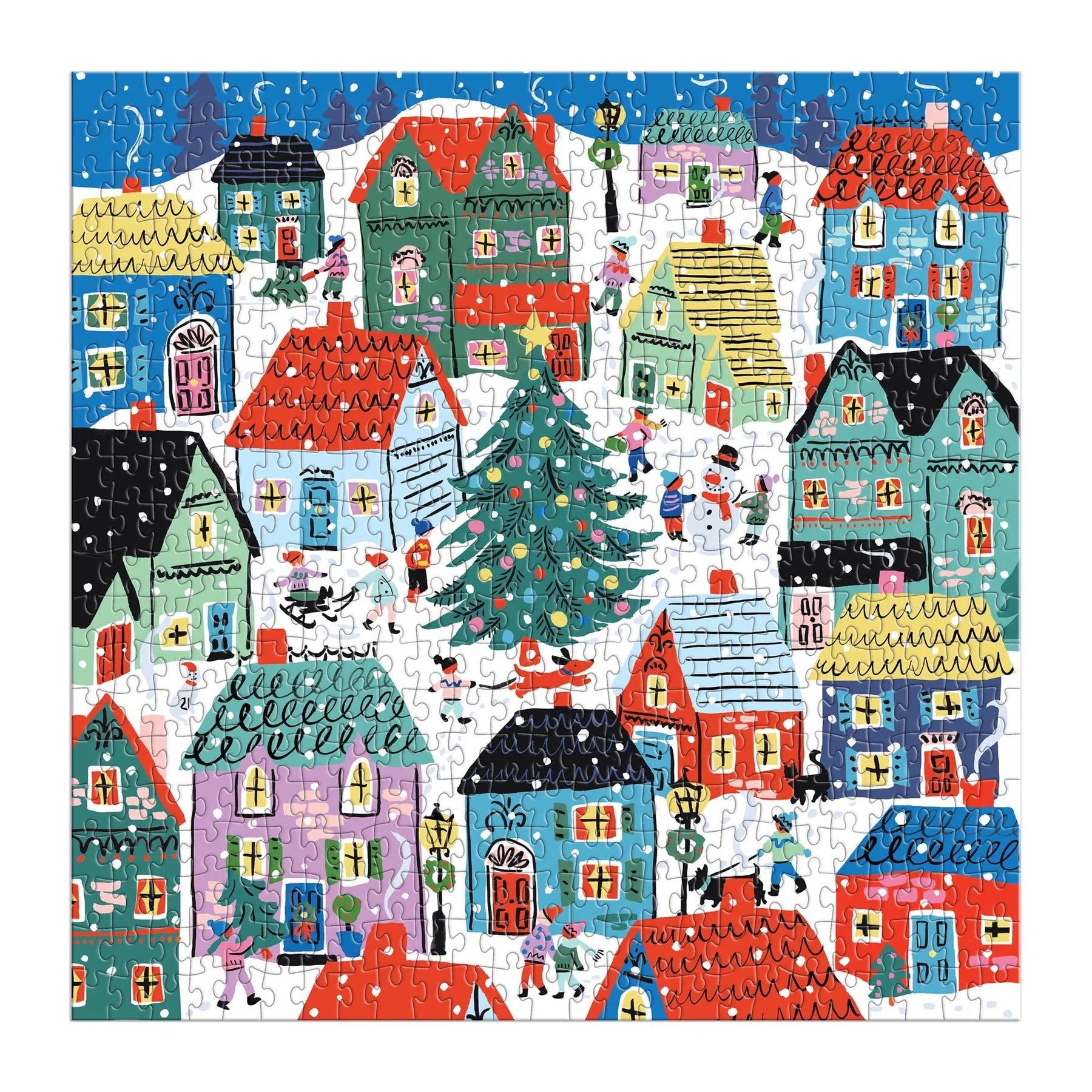 Christmas in the Village - 500 Piece Jigsaw House Puzzle - Galison - littleyoyo.ca