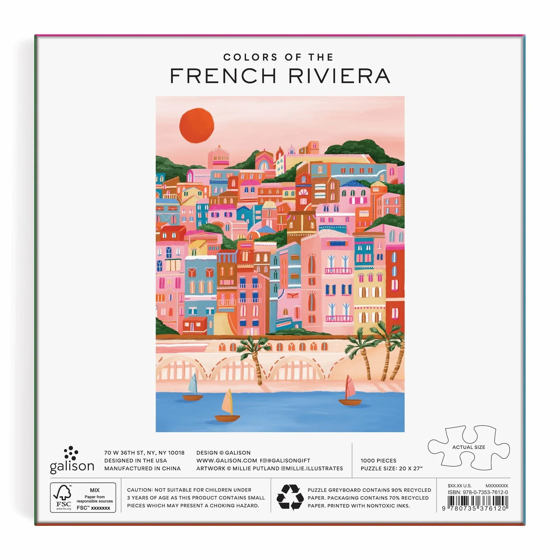 Colors Of The French Riviera - 1000 Piece Jigsaw Puzzle - Galison - littleyoyo.ca