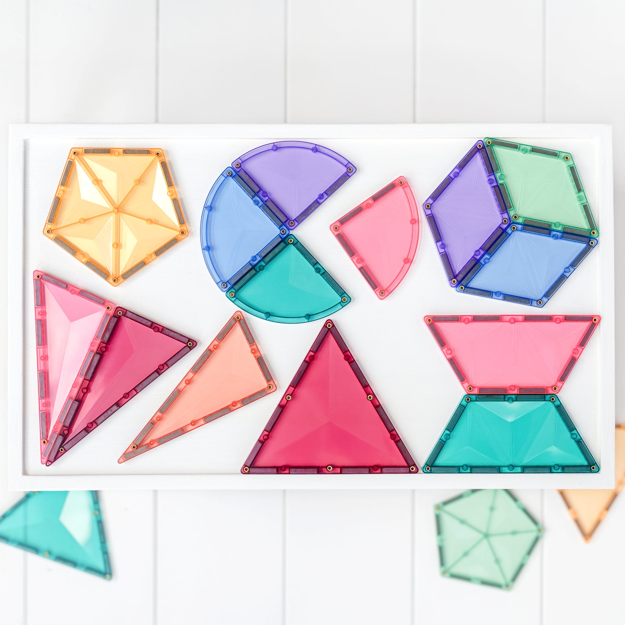 Connetix - Pastel Shape Expansion Pack - 48 Piece Magnetic Tiles - Connetix - littleyoyo.ca