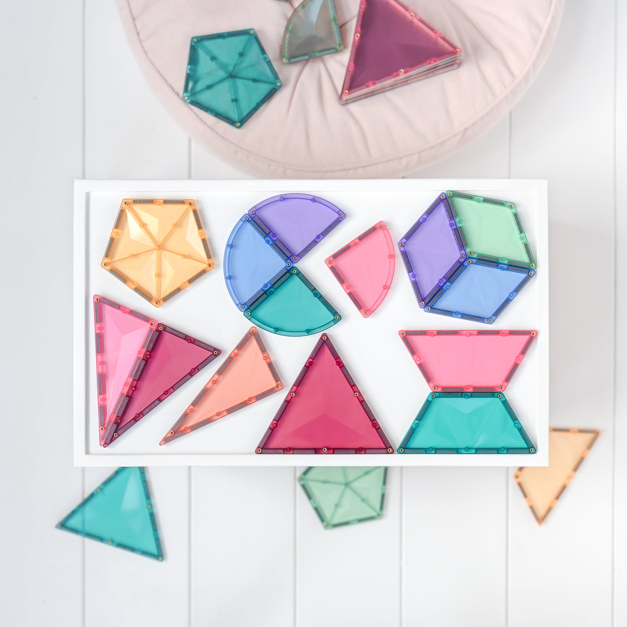 Connetix - Pastel Shape Expansion Pack - 48 Piece Magnetic Tiles - Connetix - littleyoyo.ca
