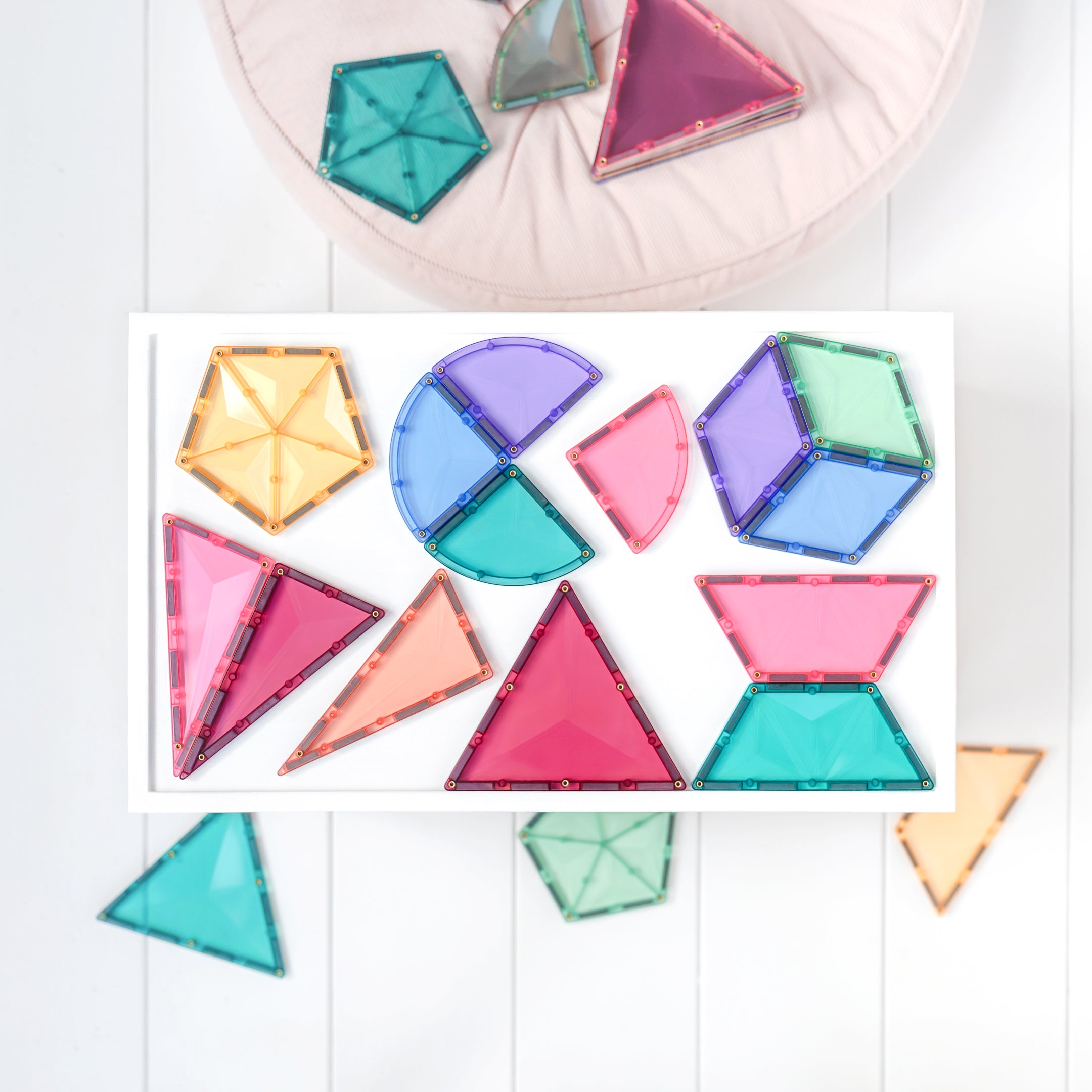 Connetix - Pastel Shape Expansion Pack - 48 Piece Magnetic Tiles - Connetix - littleyoyo.ca