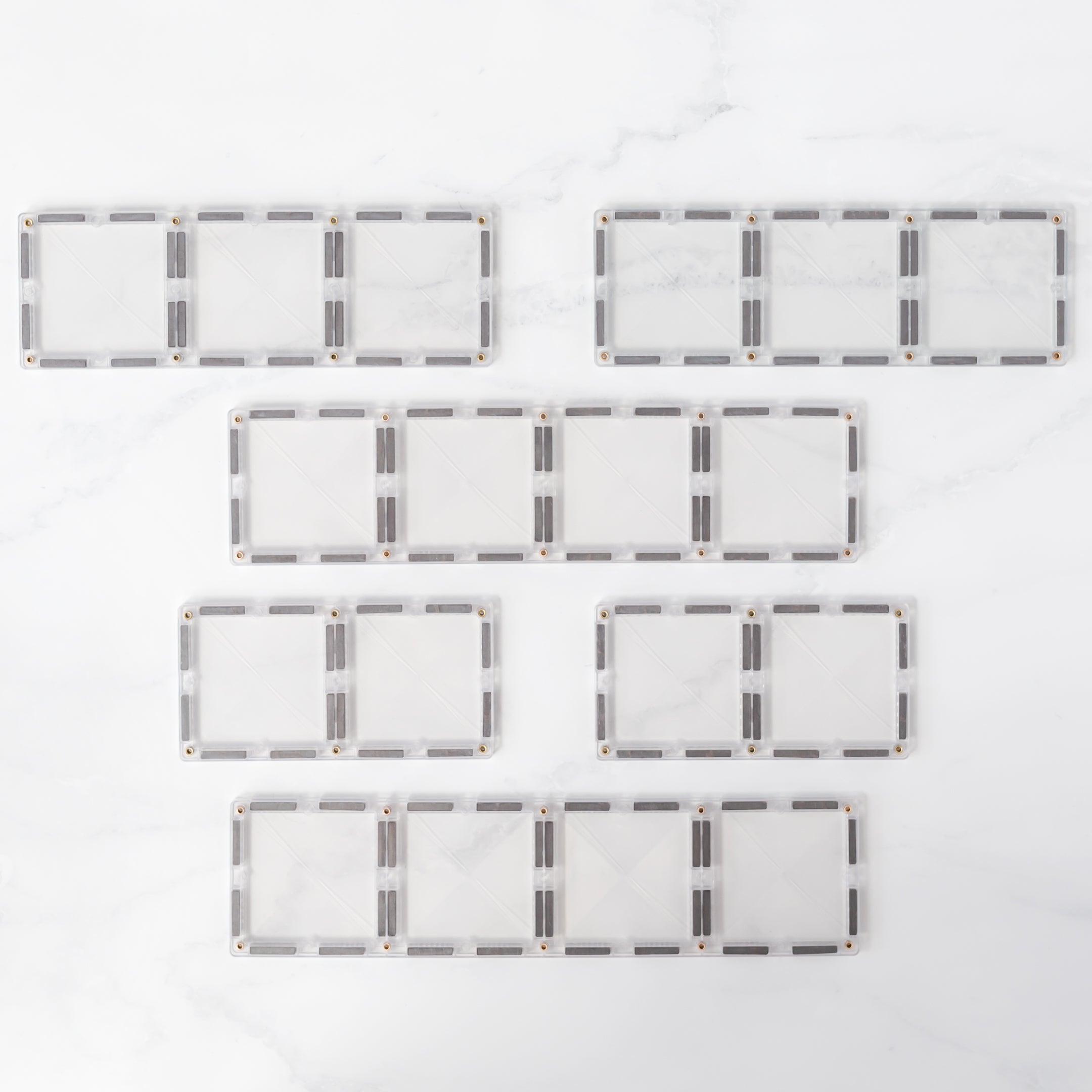 Connetix - Clear Rectangle Pack - 12 Piece Magnetic Tiles - Connetix - littleyoyo.ca